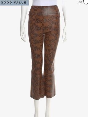 SPRWMN Lamb Leather Flared Pants Sz Medium